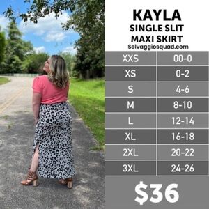 LuLaRoe  Black maxi  Skirt front slit